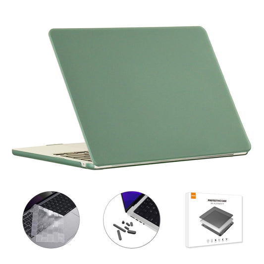 For MacBook Air 13.6 2022/2024 A2681 M2 / A3113 M3 US Version ENKAY 3 in 1 Matte Laptop Case with TPU Keyboard Film / Anti-dust Plugs (Dark Green) - MacBook Air Cases by ENKAY | Online Shopping UK | buy2fix