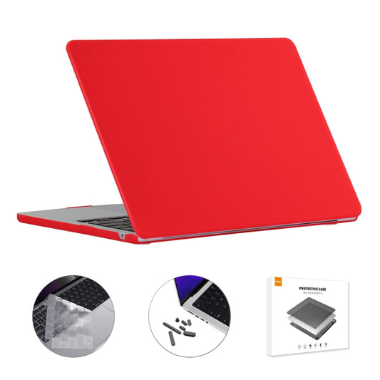 For MacBook Air 13.6 2022/2024 A2681 M2 / A3113 M3 US Version ENKAY 3 in 1 Matte Laptop Case with TPU Keyboard Film / Anti-dust Plugs (Red) - MacBook Air Cases by ENKAY | Online Shopping UK | buy2fix