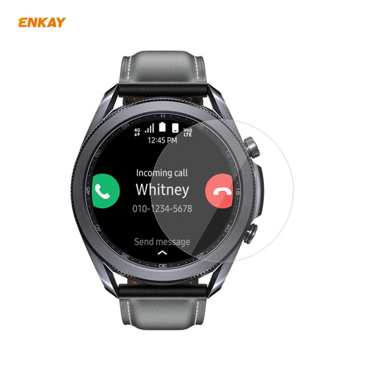 For Samsung Galaxy Watch3 45mm 2 PCS ENKAY Hat-Prince Clear HD PET Screen Protector Film - Screen Protector by ENKAY | Online Shopping UK | buy2fix