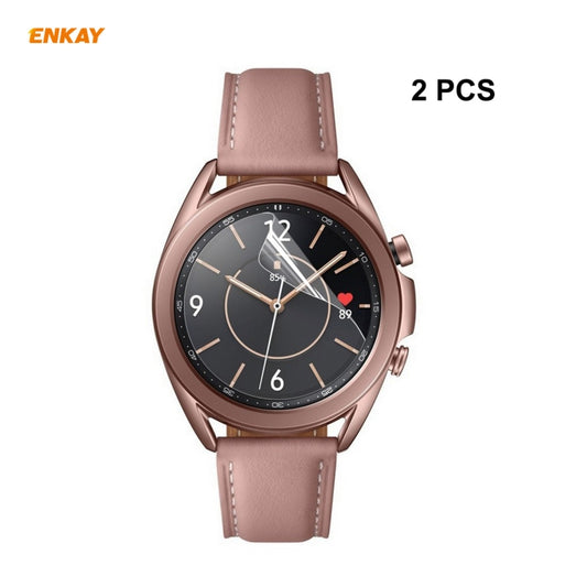 For Samsung Galaxy Watch3 41mm 2 PCS ENKAY Hat-Prince Clear HD PET Screen Protector Film - Screen Protector by ENKAY | Online Shopping UK | buy2fix