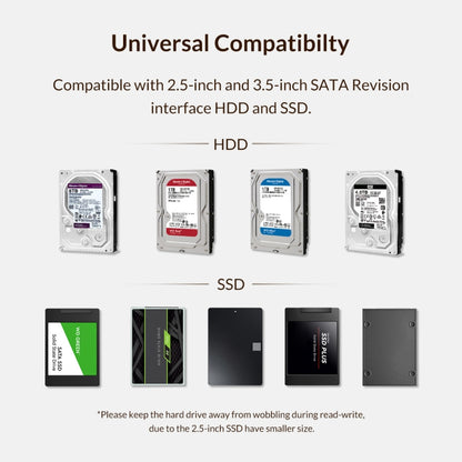 ORICO 3599U3 2.5 / 3.5-Inch Portable Hard-Drive Enclosure, EU Plug - HDD Enclosure by ORICO | Online Shopping UK | buy2fix