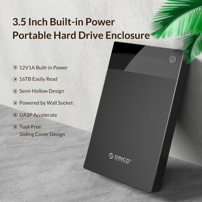 ORICO 3599U3 2.5 / 3.5-Inch Portable Hard-Drive Enclosure, EU Plug - HDD Enclosure by ORICO | Online Shopping UK | buy2fix