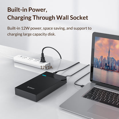 ORICO 3599U3 2.5 / 3.5-Inch Portable Hard-Drive Enclosure, EU Plug - HDD Enclosure by ORICO | Online Shopping UK | buy2fix