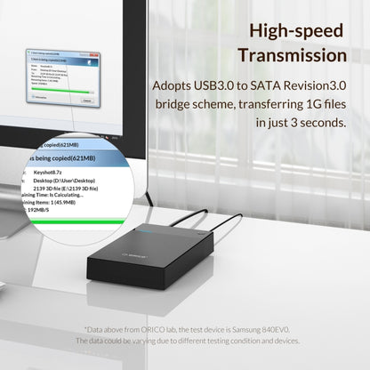 ORICO 3599U3 2.5 / 3.5-Inch Portable Hard-Drive Enclosure, EU Plug - HDD Enclosure by ORICO | Online Shopping UK | buy2fix