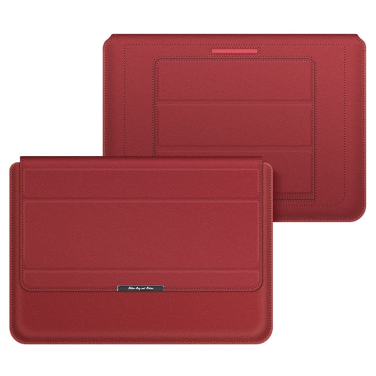 4 in 1 Universal Laptop Holder PU Waterproof Protection Wrist Laptop Bag, Size:15/16inch(Red) - 15 inch by buy2fix | Online Shopping UK | buy2fix