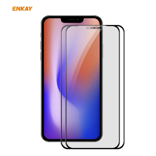 For iPhone 12 Pro Max 2pcs ENKAY Hat-Prince 0.26mm 9H 6D Privacy Anti-spy Full Screen Tempered Glass Film - iPhone 12 Pro Max Tempered Glass by ENKAY | Online Shopping UK | buy2fix