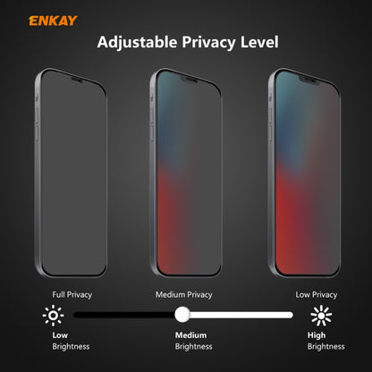 For iPhone 12 Pro Max 2pcs ENKAY Hat-Prince 0.26mm 9H 6D Privacy Anti-spy Full Screen Tempered Glass Film - iPhone 12 Pro Max Tempered Glass by ENKAY | Online Shopping UK | buy2fix