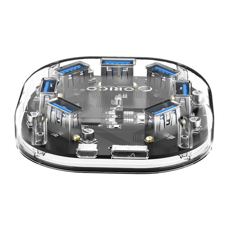 ORICO H7U-U3 7 Port USB3.0 Transparent HUB - USB 3.0 HUB by ORICO | Online Shopping UK | buy2fix