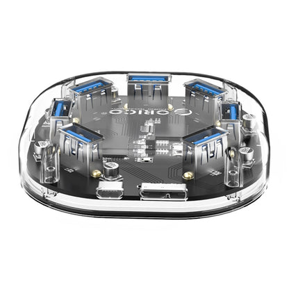 ORICO H7U-U3 7 Port USB3.0 Transparent HUB - USB 3.0 HUB by ORICO | Online Shopping UK | buy2fix