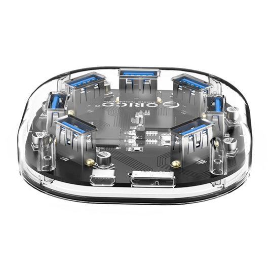 ORICO H7U-U3 7 Port USB3.0 Transparent HUB - USB 3.0 HUB by ORICO | Online Shopping UK | buy2fix