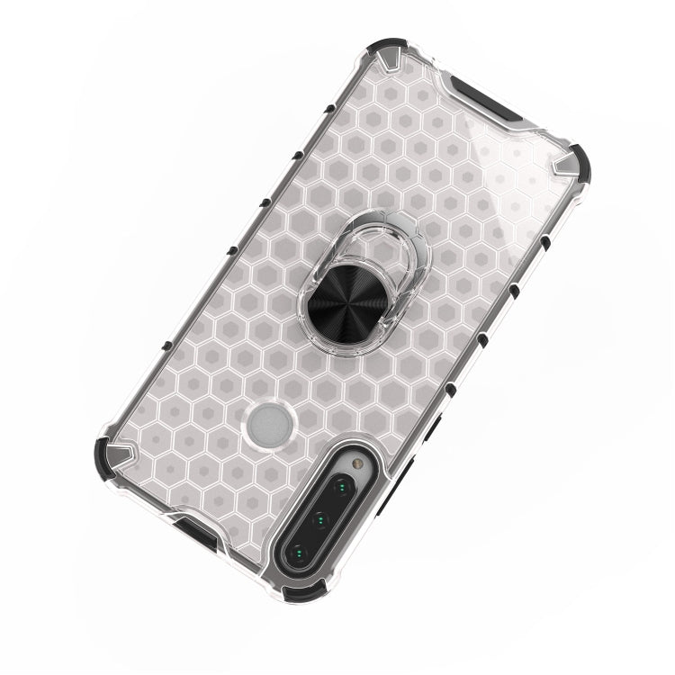 For Huawei Y7p 2020 Shockproof Honeycomb PC + TPU Ring Holder Protection Case(Blue) - Huawei Cases by buy2fix | Online Shopping UK | buy2fix