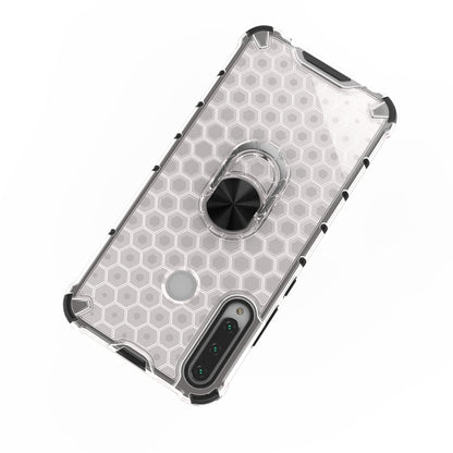 For Huawei Y7p 2020 Shockproof Honeycomb PC + TPU Ring Holder Protection Case(Blue) - Huawei Cases by buy2fix | Online Shopping UK | buy2fix