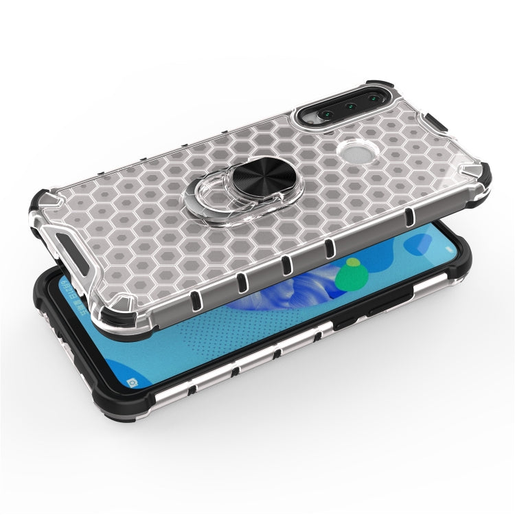 For Huawei Y7p 2020 Shockproof Honeycomb PC + TPU Ring Holder Protection Case(Blue) - Huawei Cases by buy2fix | Online Shopping UK | buy2fix