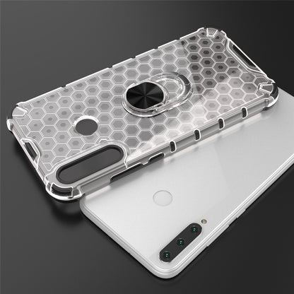 For Huawei Y7p 2020 Shockproof Honeycomb PC + TPU Ring Holder Protection Case(Blue) - Huawei Cases by buy2fix | Online Shopping UK | buy2fix