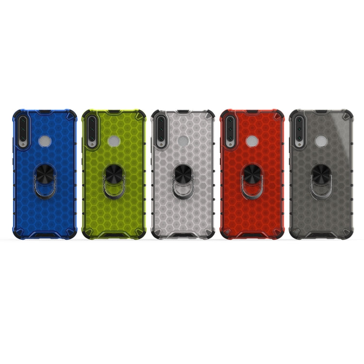For Huawei Y7p 2020 Shockproof Honeycomb PC + TPU Ring Holder Protection Case(Blue) - Huawei Cases by buy2fix | Online Shopping UK | buy2fix
