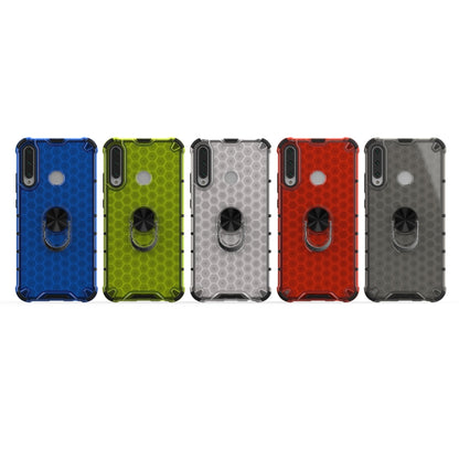 For Huawei Y7p 2020 Shockproof Honeycomb PC + TPU Ring Holder Protection Case(Blue) - Huawei Cases by buy2fix | Online Shopping UK | buy2fix
