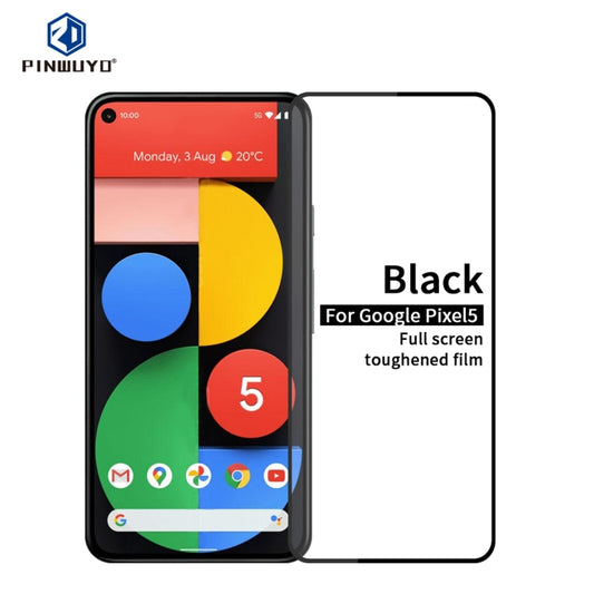 For Google Pixel 5 PINWUYO 9H 2.5D Full Screen Tempered Glass Film(Black) -  by PINWUYO | Online Shopping UK | buy2fix