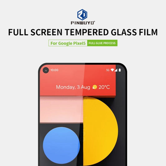 For Google Pixel 5 PINWUYO 9H 2.5D Full Screen Tempered Glass Film(Black) -  by PINWUYO | Online Shopping UK | buy2fix