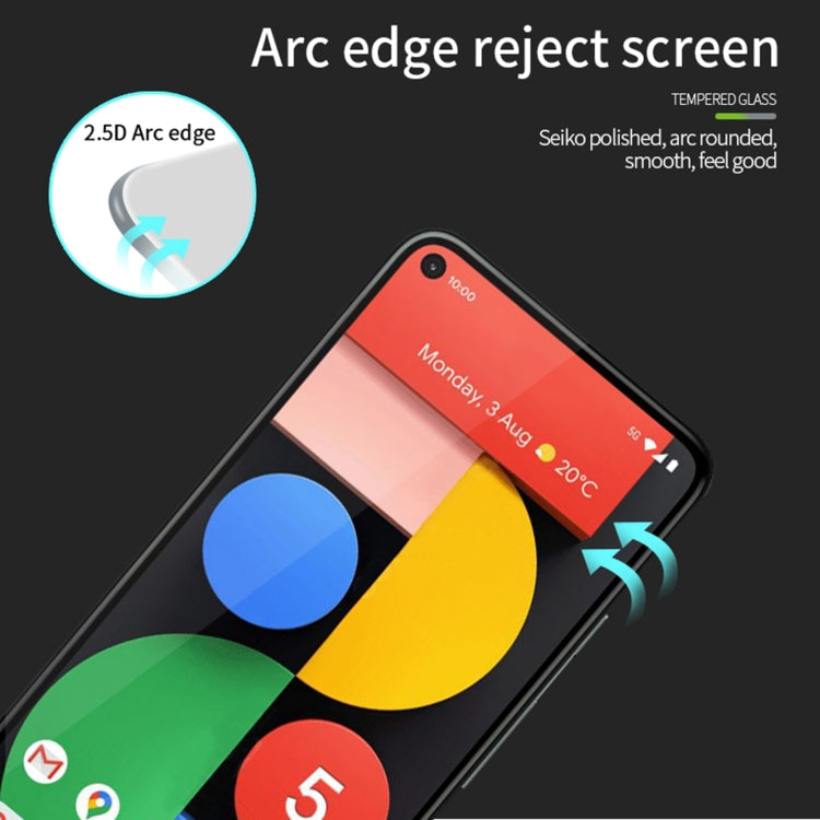 For Google Pixel 5 PINWUYO 9H 2.5D Full Screen Tempered Glass Film(Black) -  by PINWUYO | Online Shopping UK | buy2fix