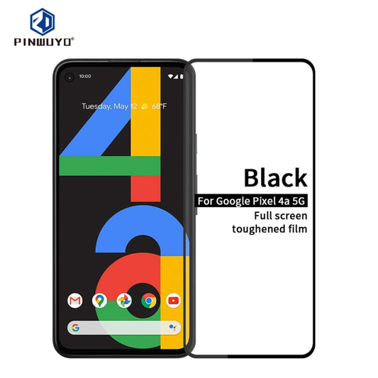 For Google Pixel 4a 5G PINWUYO 9H 2.5D Full Screen Tempered Glass Film(Black) - Google Tempered Glass by PINWUYO | Online Shopping UK | buy2fix