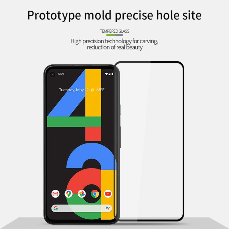 For Google Pixel 4a 5G PINWUYO 9H 2.5D Full Screen Tempered Glass Film(Black) - Google Tempered Glass by PINWUYO | Online Shopping UK | buy2fix