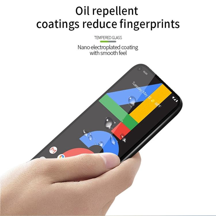 For Google Pixel 4a 5G PINWUYO 9H 2.5D Full Screen Tempered Glass Film(Black) - Google Tempered Glass by PINWUYO | Online Shopping UK | buy2fix