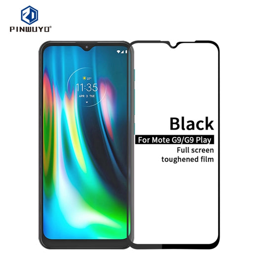 For Motorola Moto G9 / G9 Play PINWUYO 9H 2.5D Full Screen Tempered Glass Film(Black) - Motorola Tempered Glass by PINWUYO | Online Shopping UK | buy2fix