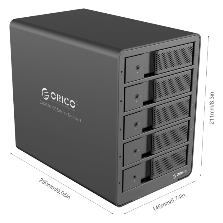 ORICO 9558RU3-V1-BK 3.5-Inch External Hard Drive Enclosure - HDD Enclosure by ORICO | Online Shopping UK | buy2fix