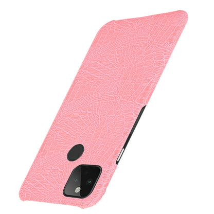 For Google Pixel 5 Shockproof Crocodile Texture PC + PU Case(Pink) - Google Cases by buy2fix | Online Shopping UK | buy2fix