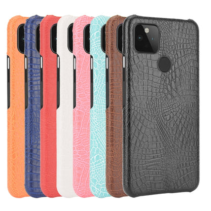 For Google Pixel 5 Shockproof Crocodile Texture PC + PU Case(Black) - Google Cases by buy2fix | Online Shopping UK | buy2fix