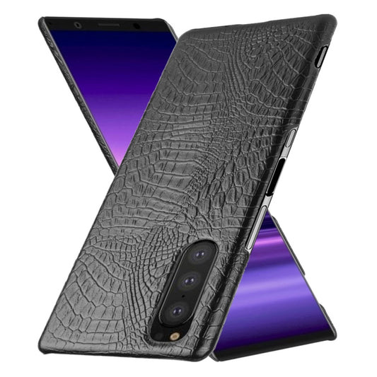 For Sony Xperia 5 II Shockproof Crocodile Texture PC + PU Case(Black) by buy2fix
