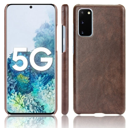 For Samsung Galaxy S20 FE Shockproof Litchi Texture PC + PU Case(Brown) - Galaxy S20 FE Cases by NILLKIN | Online Shopping UK | buy2fix