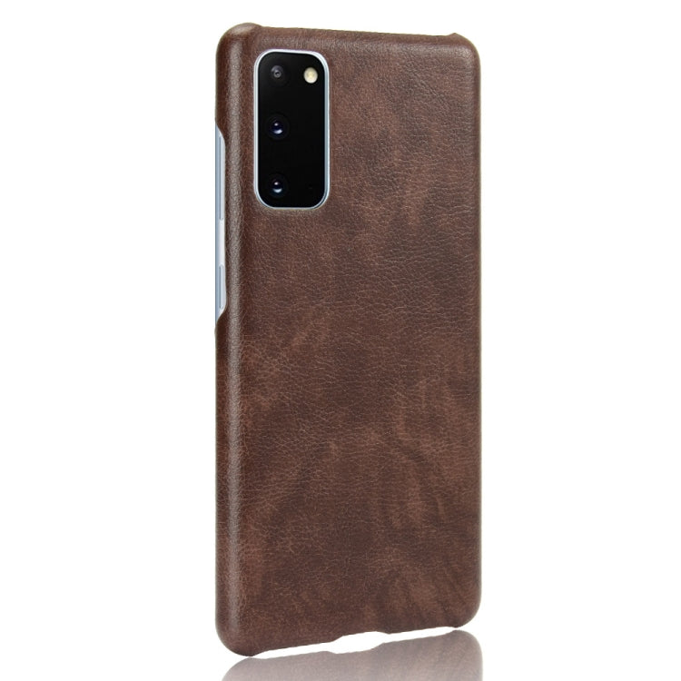 For Samsung Galaxy S20 FE Shockproof Litchi Texture PC + PU Case(Brown) - Galaxy S20 FE Cases by NILLKIN | Online Shopping UK | buy2fix