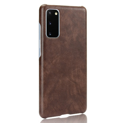 For Samsung Galaxy S20 FE Shockproof Litchi Texture PC + PU Case(Brown) - Galaxy S20 FE Cases by NILLKIN | Online Shopping UK | buy2fix