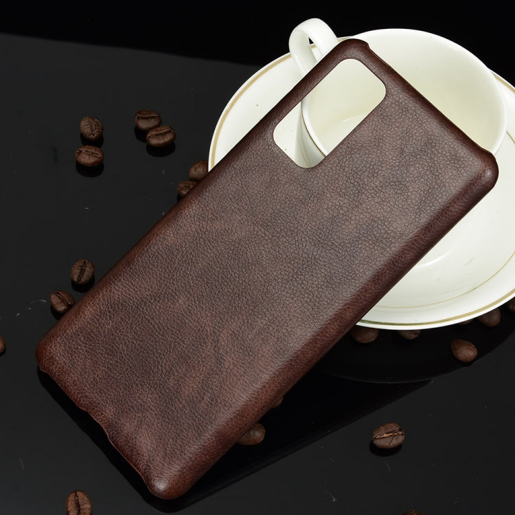 For Samsung Galaxy S20 FE Shockproof Litchi Texture PC + PU Case(Brown) - Galaxy S20 FE Cases by NILLKIN | Online Shopping UK | buy2fix