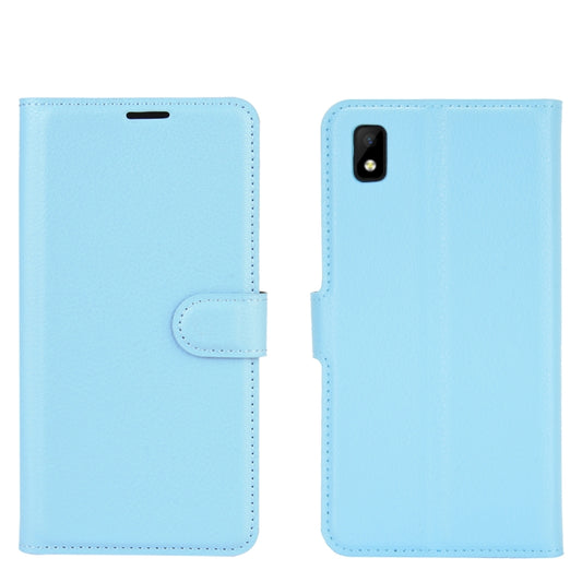 For ZTE Blade L210 Litchi Texture Horizontal Flip Protective Case with Holder & Card Slots & Wallet(Blue) - ZTE Cases by buy2fix | Online Shopping UK | buy2fix