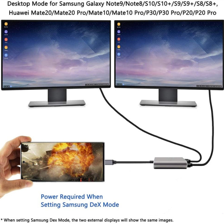 ZS-SGSHDMI USB-C / Type-C to Dual HDMI Adapter by buy2fix