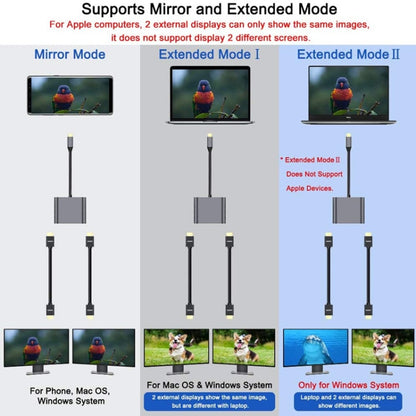 ZS-SGSHDMI USB-C / Type-C to Dual HDMI Adapter by buy2fix