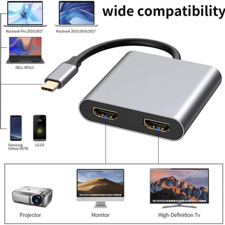 ZS-SGSHDMI USB-C / Type-C to Dual HDMI Adapter by buy2fix