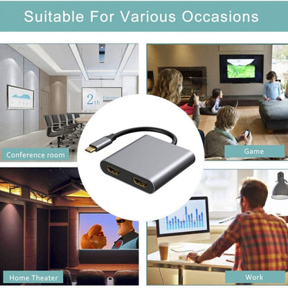 ZS-SGSHDMI USB-C / Type-C to Dual HDMI Adapter by buy2fix