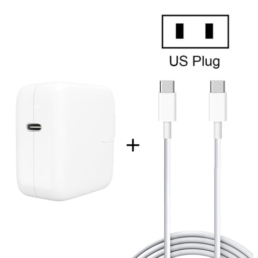 2 in 1 PD3.0 30W USB-C / Type-C Travel Charger with Detachable Foot + PD3.0 3A USB-C / Type-C to USB-C / Type-C Fast Charge Data Cable Set, Cable Length: 2m, US Plug - USB Charger by buy2fix | Online Shopping UK | buy2fix