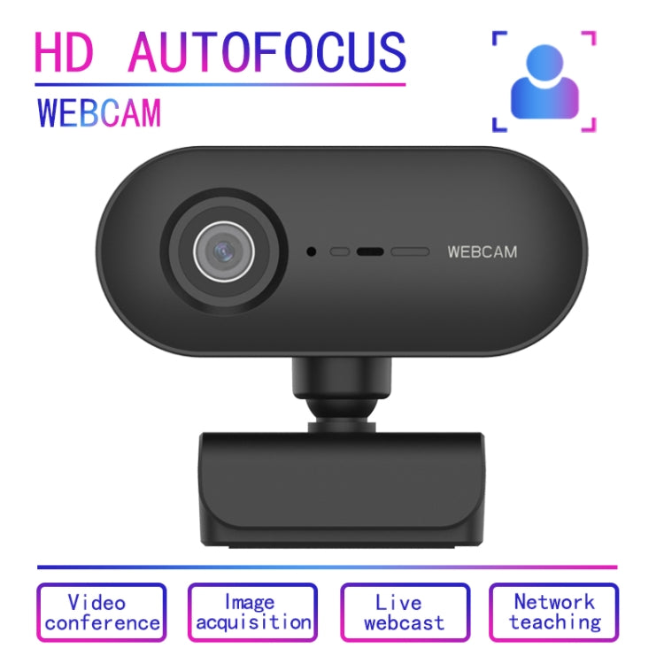 C7 1080PHD Autofocus 360-Degrees Rotation Lens Live Broadcast USB Driver-free WebCamera with Mic by buy2fix