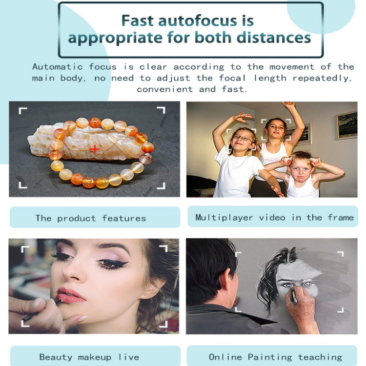 C7 1080PHD Autofocus 360-Degrees Rotation Lens Live Broadcast USB Driver-free WebCamera with Mic by buy2fix