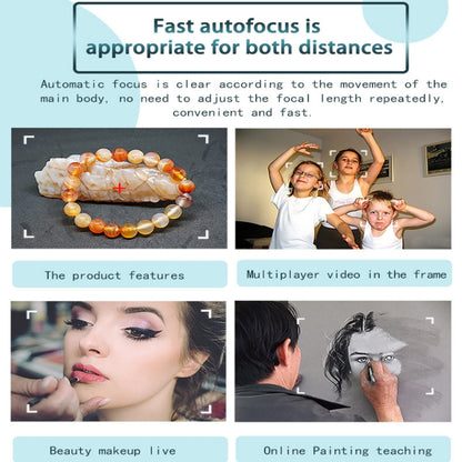 C7 1080PHD Autofocus 360-Degrees Rotation Lens Live Broadcast USB Driver-free WebCamera with Mic by buy2fix