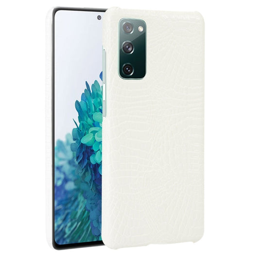 For Samsung Galaxy S20 FE Shockproof Crocodile Texture PC + PU Case(White) - Galaxy S20 FE Cases by NILLKIN | Online Shopping UK | buy2fix
