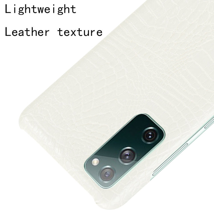 For Samsung Galaxy S20 FE Shockproof Crocodile Texture PC + PU Case(White) - Galaxy S20 FE Cases by NILLKIN | Online Shopping UK | buy2fix