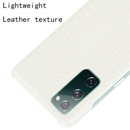 For Samsung Galaxy S20 FE Shockproof Crocodile Texture PC + PU Case(White) - Galaxy S20 FE Cases by NILLKIN | Online Shopping UK | buy2fix