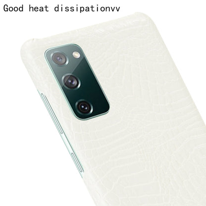 For Samsung Galaxy S20 FE Shockproof Crocodile Texture PC + PU Case(White) - Galaxy S20 FE Cases by NILLKIN | Online Shopping UK | buy2fix