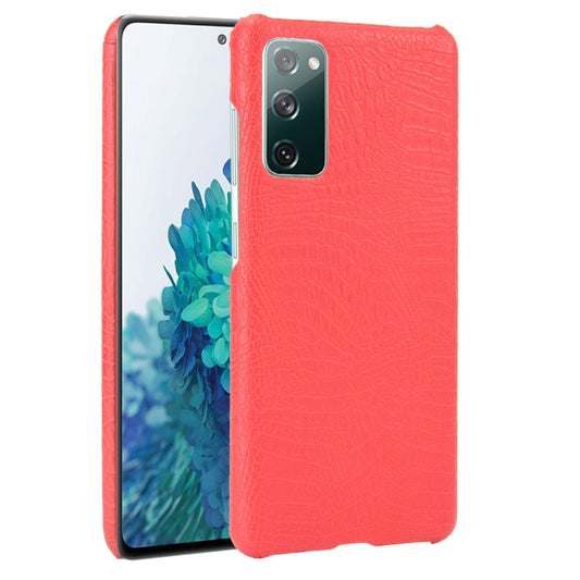 For Samsung Galaxy S20 FE Shockproof Crocodile Texture PC + PU Case(Red) - Galaxy S20 FE Cases by NILLKIN | Online Shopping UK | buy2fix