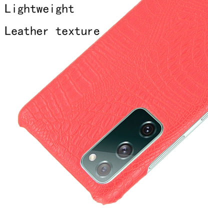 For Samsung Galaxy S20 FE Shockproof Crocodile Texture PC + PU Case(Red) - Galaxy S20 FE Cases by NILLKIN | Online Shopping UK | buy2fix